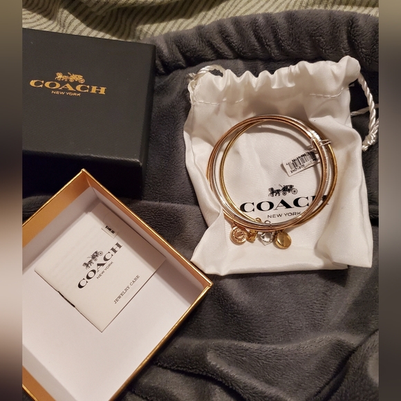 Coach Signature Charm Bangle Set - Picture 2 of 4